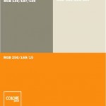Abbinamento colore arancione con grigio